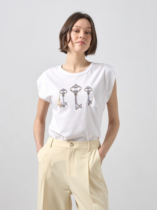 Passager Women's Short Sleeve White Blouse