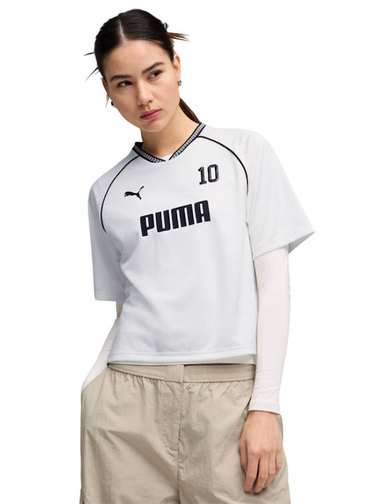 PUMA Γυναικεία Αθλητική Μπλούζα Κοντομάνικη Λευκή