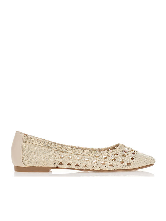 Damen Ballerinas in Beige Farbe