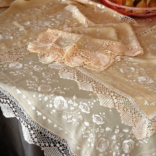 Măsuță În Carouri Mătăsoasă Set 5 Bucăți Albăstru 125x125 cm