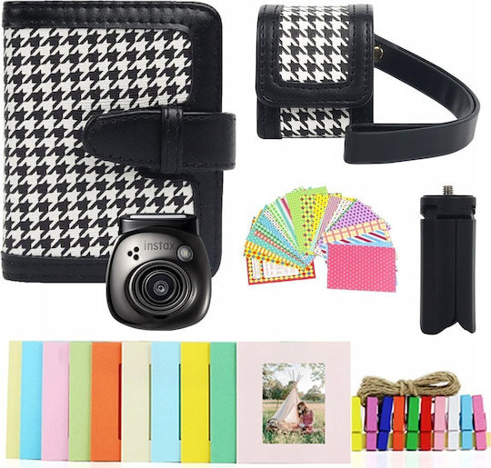 Loveinstant Set 5 in 1 Accessories Case Album Stickers Frames Tripod Fuji Instax Palm Black