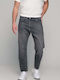 Men's Elastic Jeans Pants with Relaxed Straight Fit Anthracite