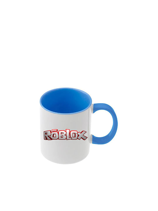 Roblox Tasse Blau Mit Griff Innen