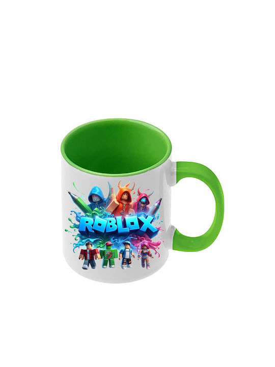 Roblox Tasse Offene Grüne Griff Innenraum