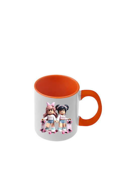 Roblox Tasse Orange Mit Griff Und Inneres
