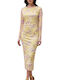 Summer Midi Dress for Wedding / Christening Yellow