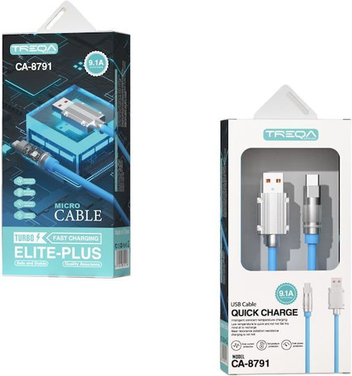 Treqa CA-8791 Regular USB 2.0 to micro USB Cable 1m 1τμχ
