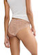 Micro Tai Damen-Slip Nahtlos Mit Spitze Beige