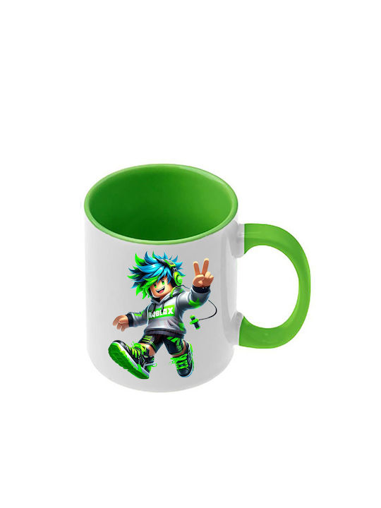 Roblox Tasse Offene Grüne Griff Innenraum