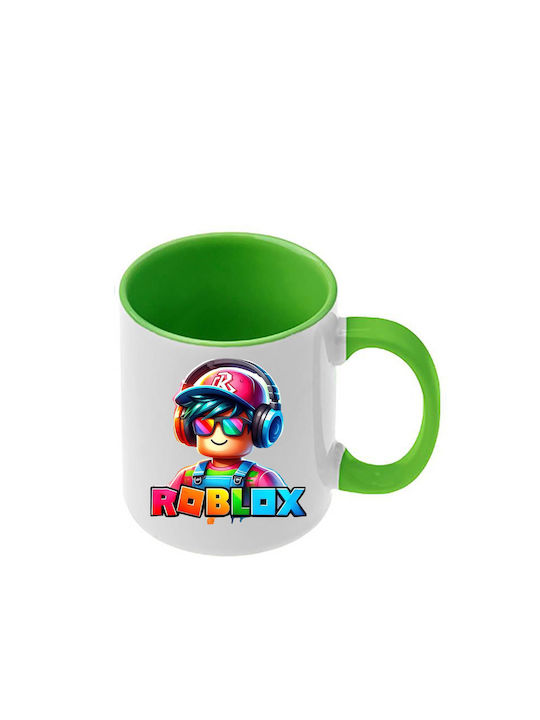 Roblox Tasse Offene Grüne Griff Innenraum