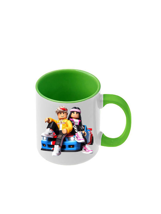 Roblox Tasse Offene Grüne Griff Innenraum
