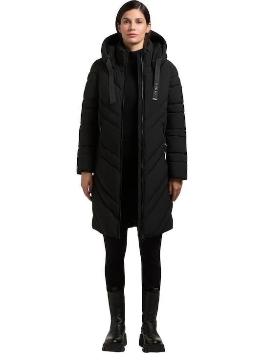 Khujo Langes Damenjacke Für Den Winter Schwarz