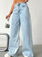 Hochbund Damen Jeans Hose in Entspannte Passform