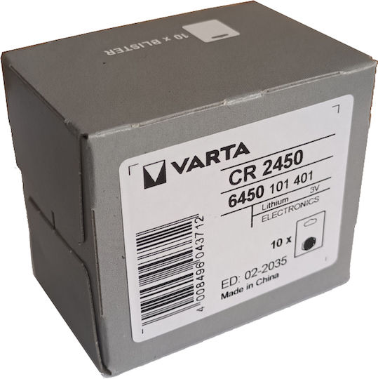 Varta Μπαταρίες Λιθίου Ρολογιών CR2450 / CR2450N 3V 10τμχ