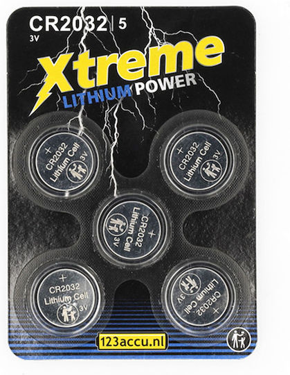 WS Xtreme Power Μπαταρίες Λιθίου Ρολογιών CR2032 3V 5τμχ