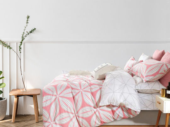 Flamingo Set Bed Sheets Super King 230x260cm Pink 4 Pieces