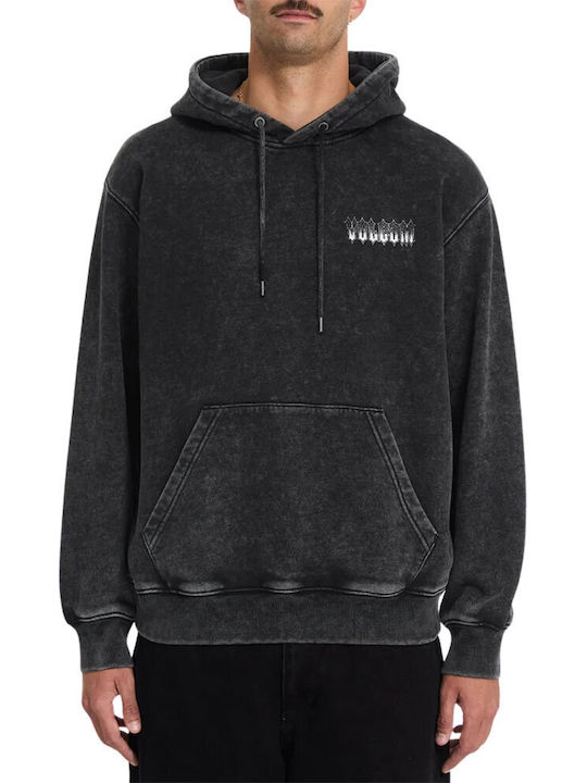 Volcom Noder Φούτερ με Κουκούλα Light Acid Black