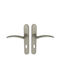 Viobrass Middle Door Lever with Plate Pair (Distance Between Lock Centers 75mm) Nickel Matte