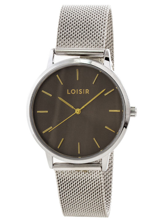 Loisir Fountain Damenuhr 38mm Batterie mit Silber Metall-Armband