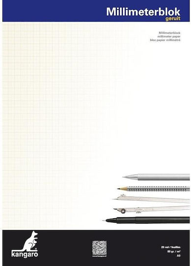 Kangaro A3 Graph Paper Notepad 25 Sheets
