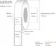 Capture 750 Self-Adhesive Labels on Roll for Label Printer 102x74mm 12 Pieces
