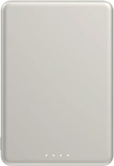Xiaomi Super Slim Magnetic MagSafe Power Bank 5000mAh 22.5W με Θύρα USB-C Power Delivery / Quick Charge 3.0 Χρυσό