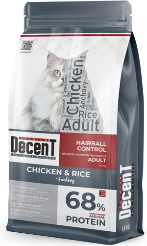 Decent Dry Food for Adult Cats with Chicken / Rice / Shrimps 1.5kg