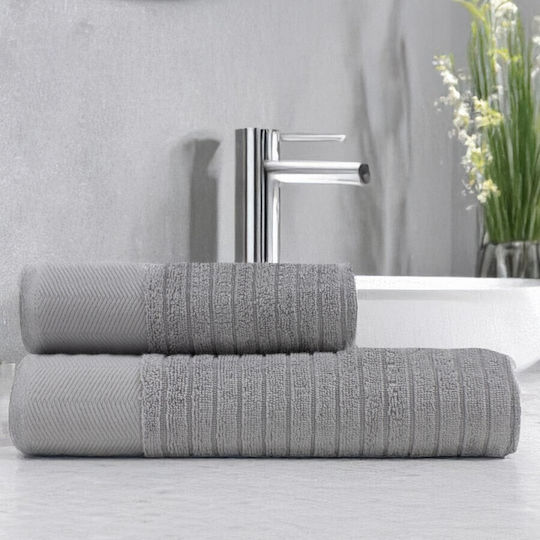 Lenjerii Deosebite Σετ 2τμχ Light Gray Βάρους 500gr/m²