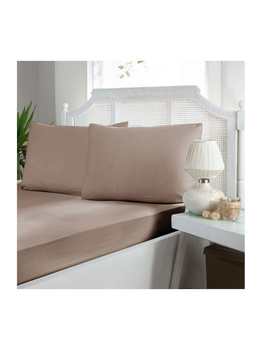 First Choice Set Cearceafuri De Pat Cu 1 Față De Pernă Semi-dublu Cu Hugger Din Cauciuc 120x200cm 2 (2 Bucăți)