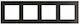Simon 55 Frame 4x Nature Inox Black Trn4/190