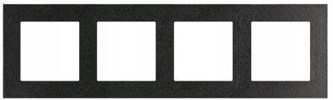 Simon 55 Frame 4x Nature Inox Black Trn4/190