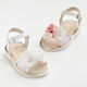 Ever Kid Christening Leather Sandals Ecru