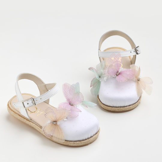 Ever Kid Espadrile De Botez Din Piele Albe