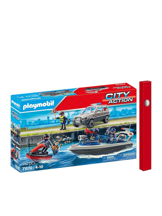 Παιχνιδολαμπάδα City Action Police Poscig On The Water για 4+ Ετών Playmobil