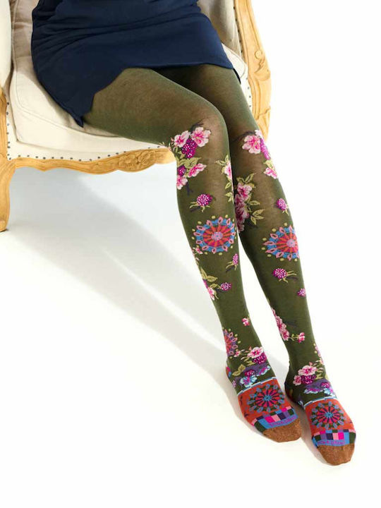 Women's Pantyhose Multicolour with Print