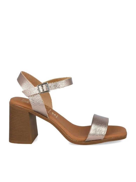 Oh My Sandals Anatomic Leather Sandals Rose Gold