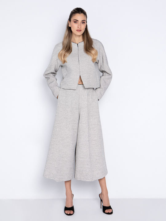 Women's Fabric Trousers Striped