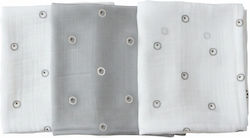 Gamberritos Kids Circles Muslin Swaddle Blanket Gray 80x80cm 3 Pieces