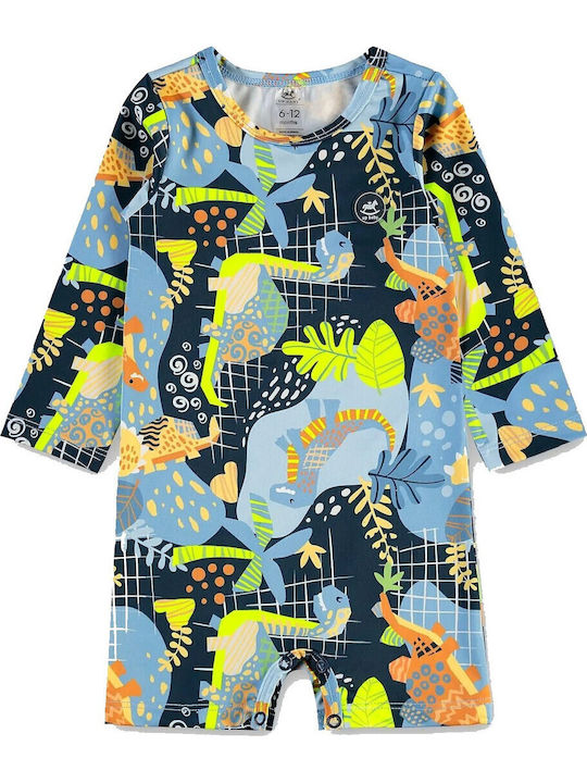 Up Kids One-Piece Swimwear With Long Sleeve Dino