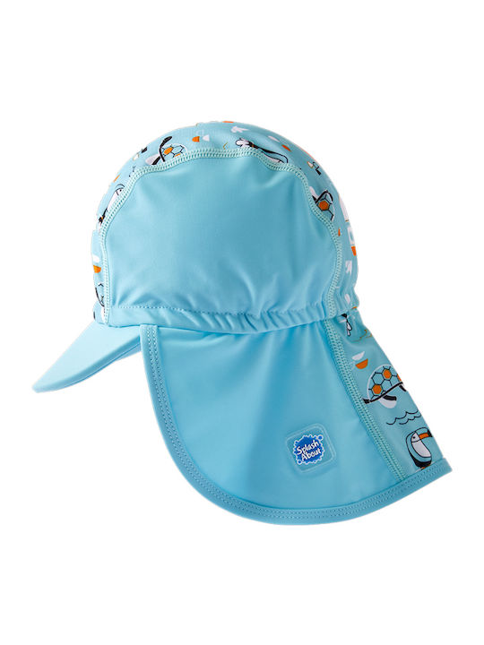 Splash About Kids' Hat Jockey Fabric Sunscreen Light Blue