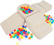 Costway Cărămizi Moi de Cățărat cu Tobogan Bej