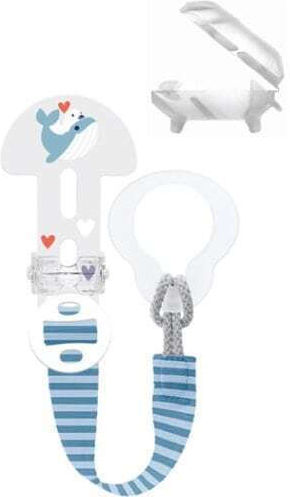 Mam Pacifier Ribbon Clip It! & Fabric Cover Pink