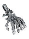 925 Silver Skull Skeleton Skeleton Hand Pendant Halloween