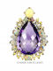 925 Anhänger Natürliche 21,42ct Amethyst Saphire Opale