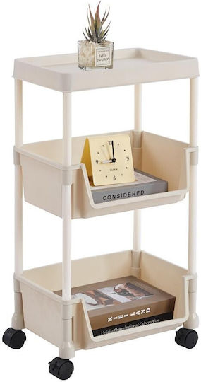 Next Кухненско Тролей Пластмасов 3 Места Бежов 34x25x63см