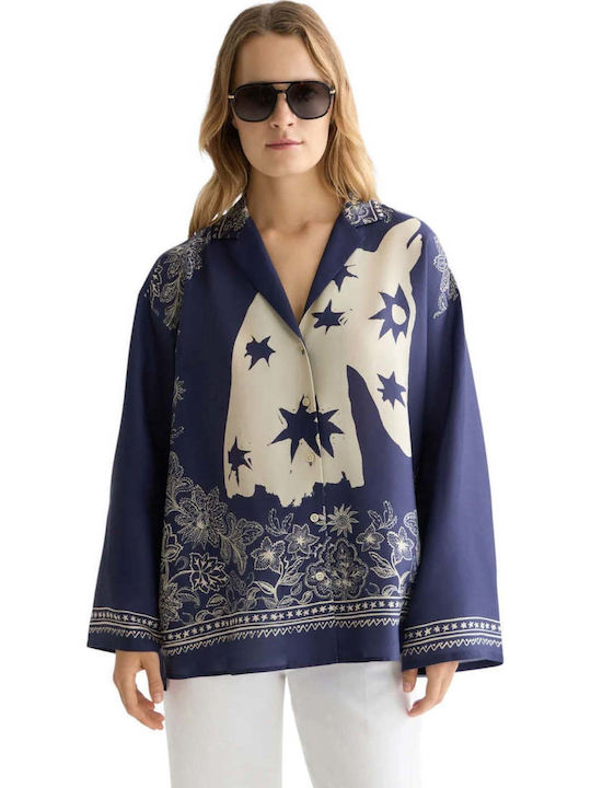 Scotch & Soda Langärmeliges Damenhemden Blau
