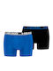 Herren Boxershorts Blau-Schwarz Combo 2er Pack