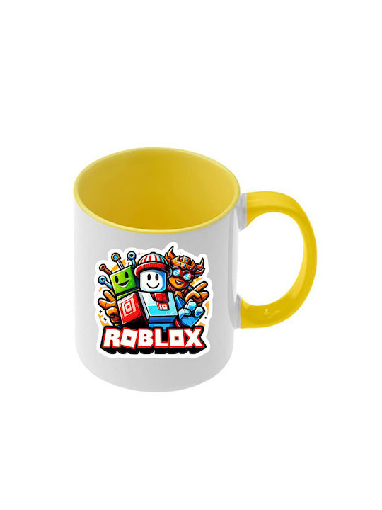 Roblox Tasse Gelbe Griff Innenseite
