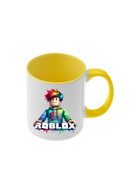 Roblox Tasse Gelbe Griff Innenseite