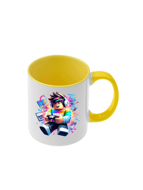 Roblox Tasse Gelbe Griff Innenseite